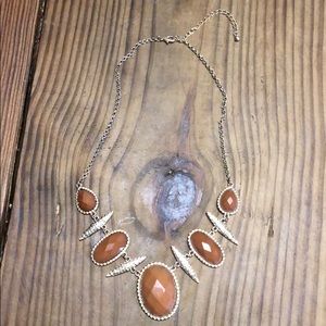 Taupe and gold necklace